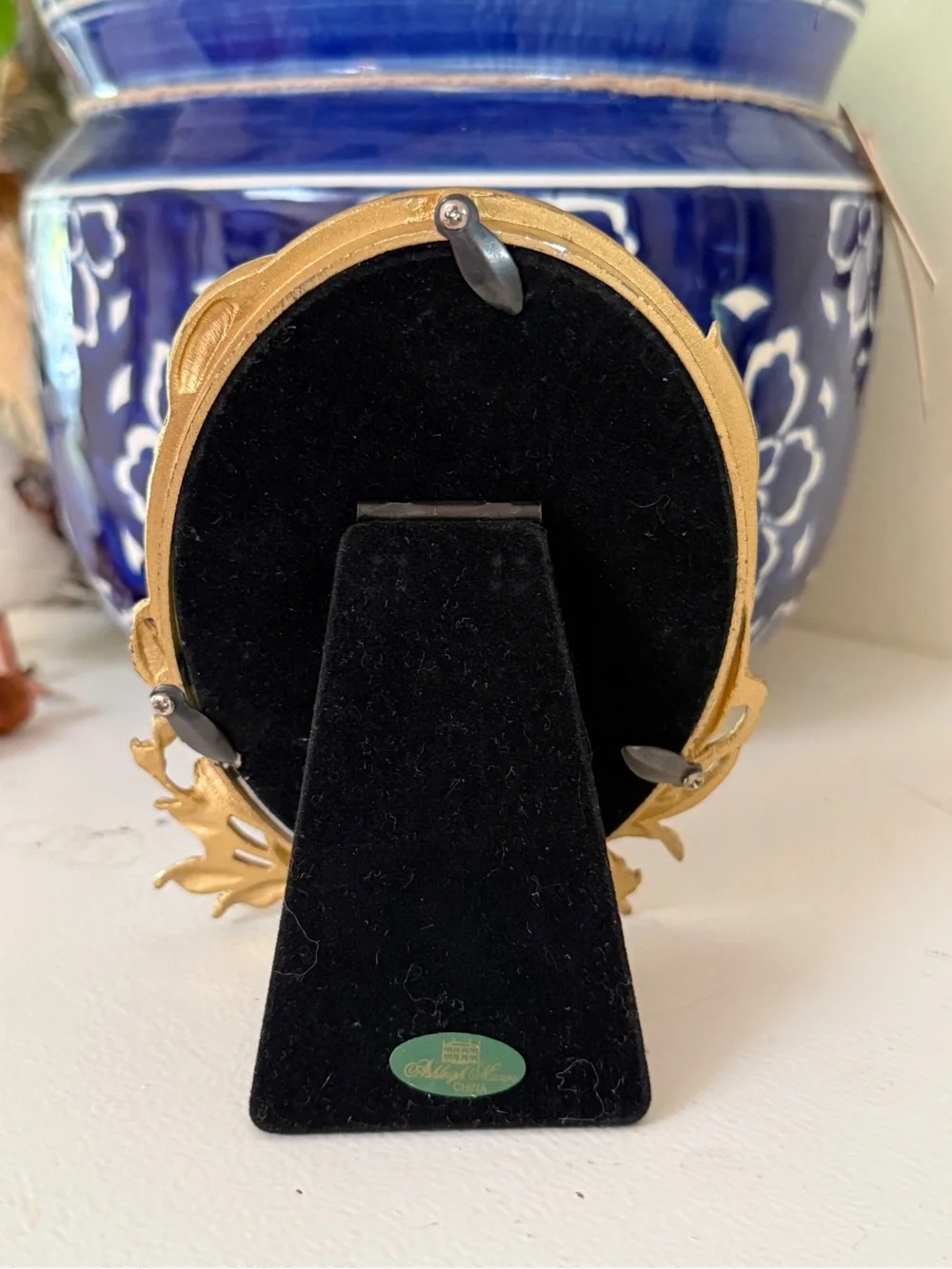 Vintage Ashleigh Manor Picture Frame with Lovely Florals & Rhinestones.